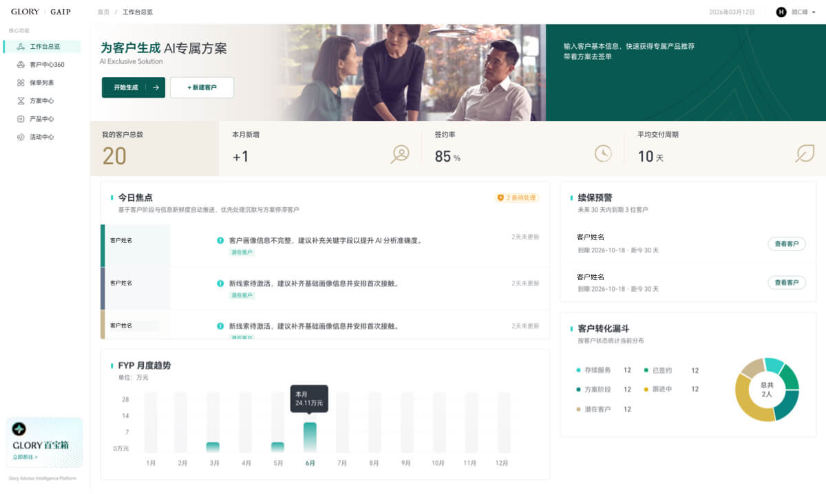 Glory Advisor Intelligence Platform