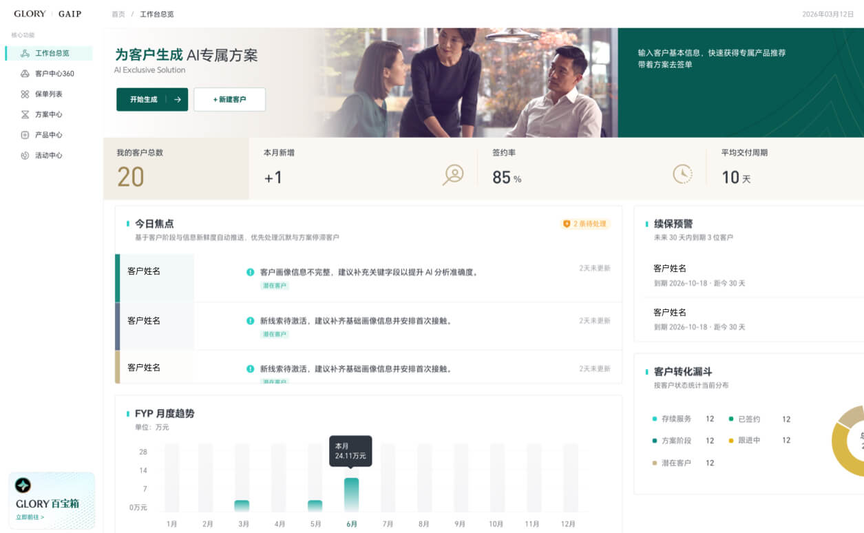 工作台总览界面截图
